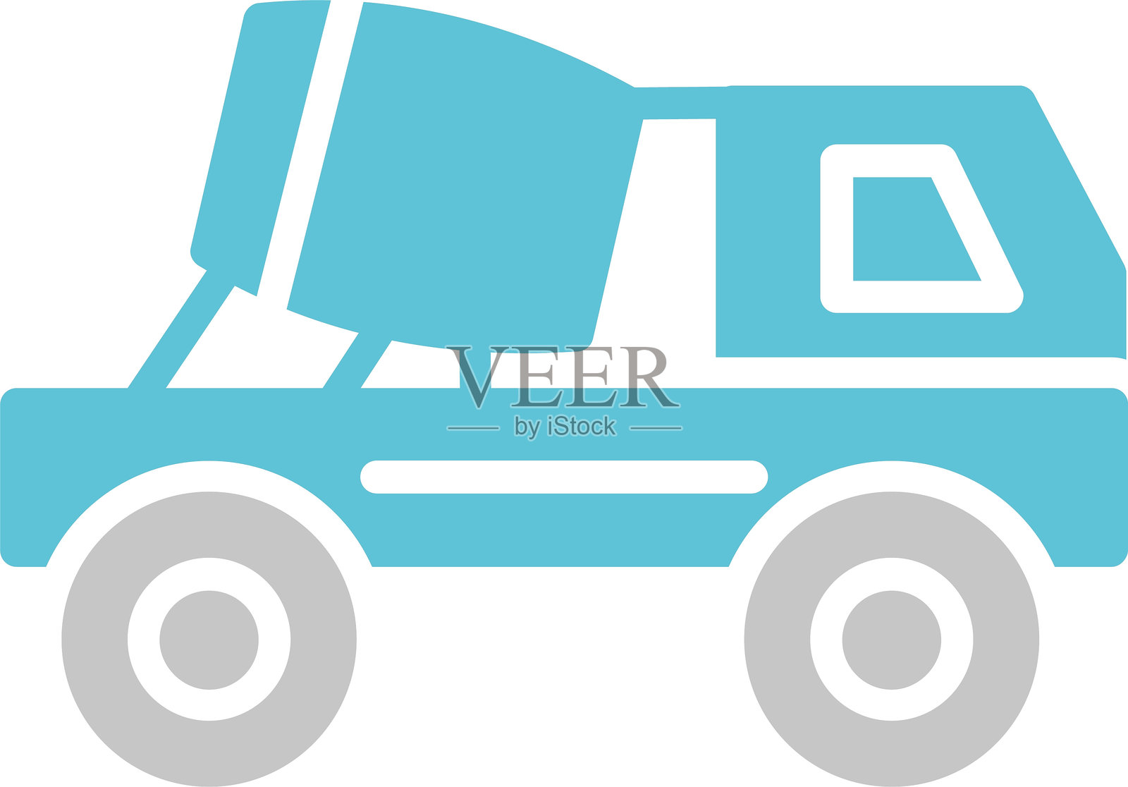 混凝土混合物图标双色图标插画图片素材