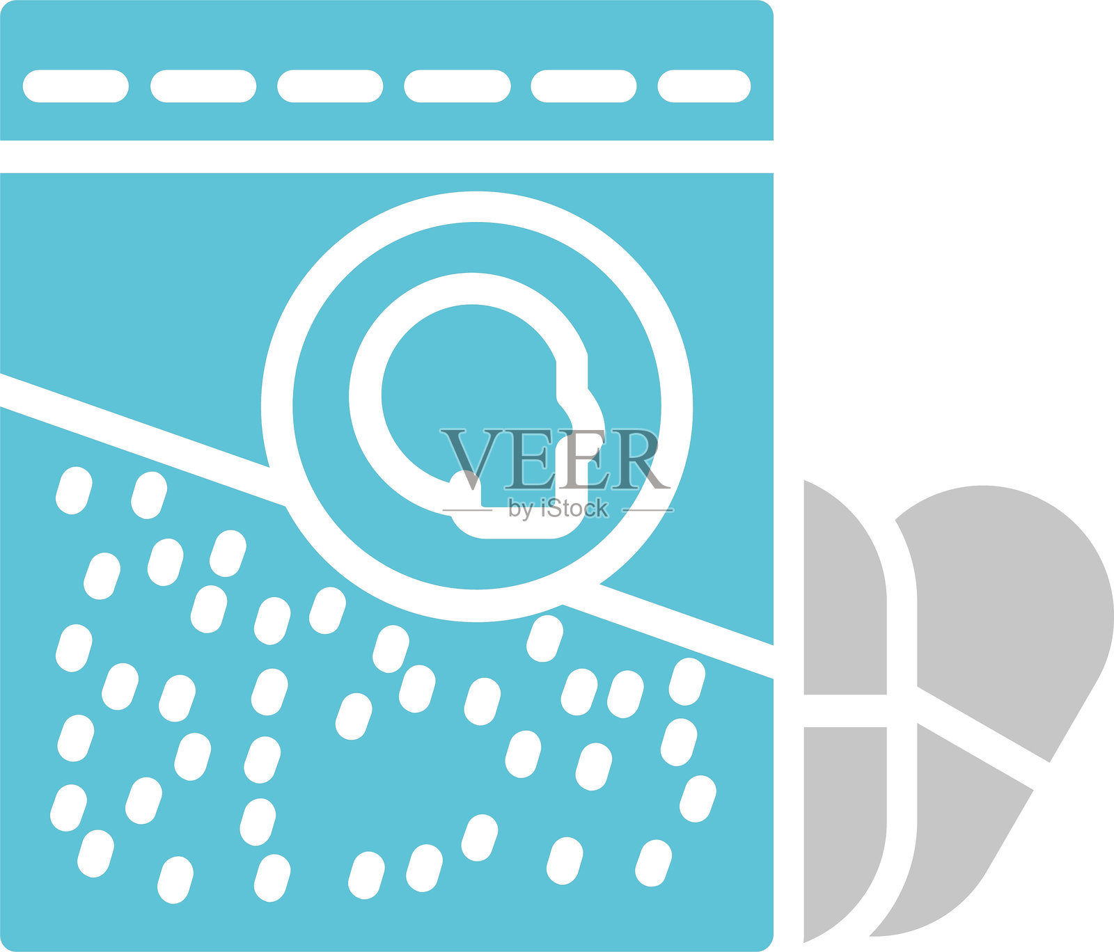 药物图标双色设计插画图片素材