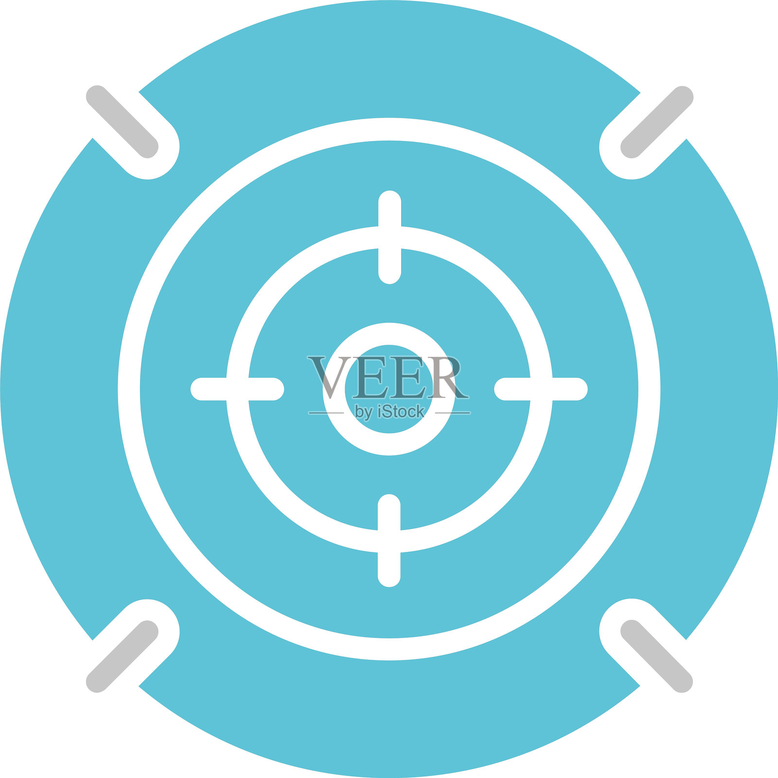 目标图标双色设计插画图片素材