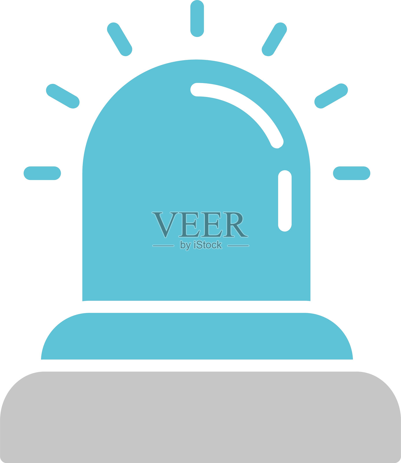 双色警报图标插画图片素材