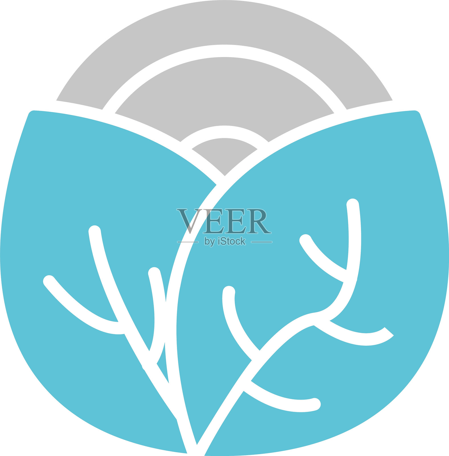 卷心菜图标（双色）插画图片素材