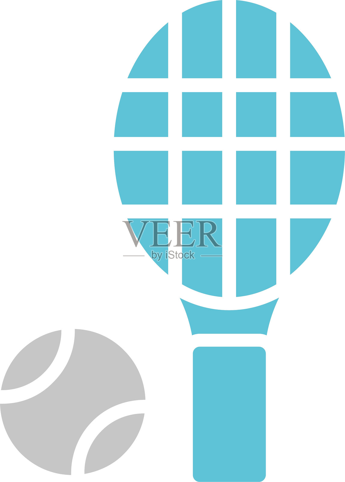 网球图标双色图案插画图片素材