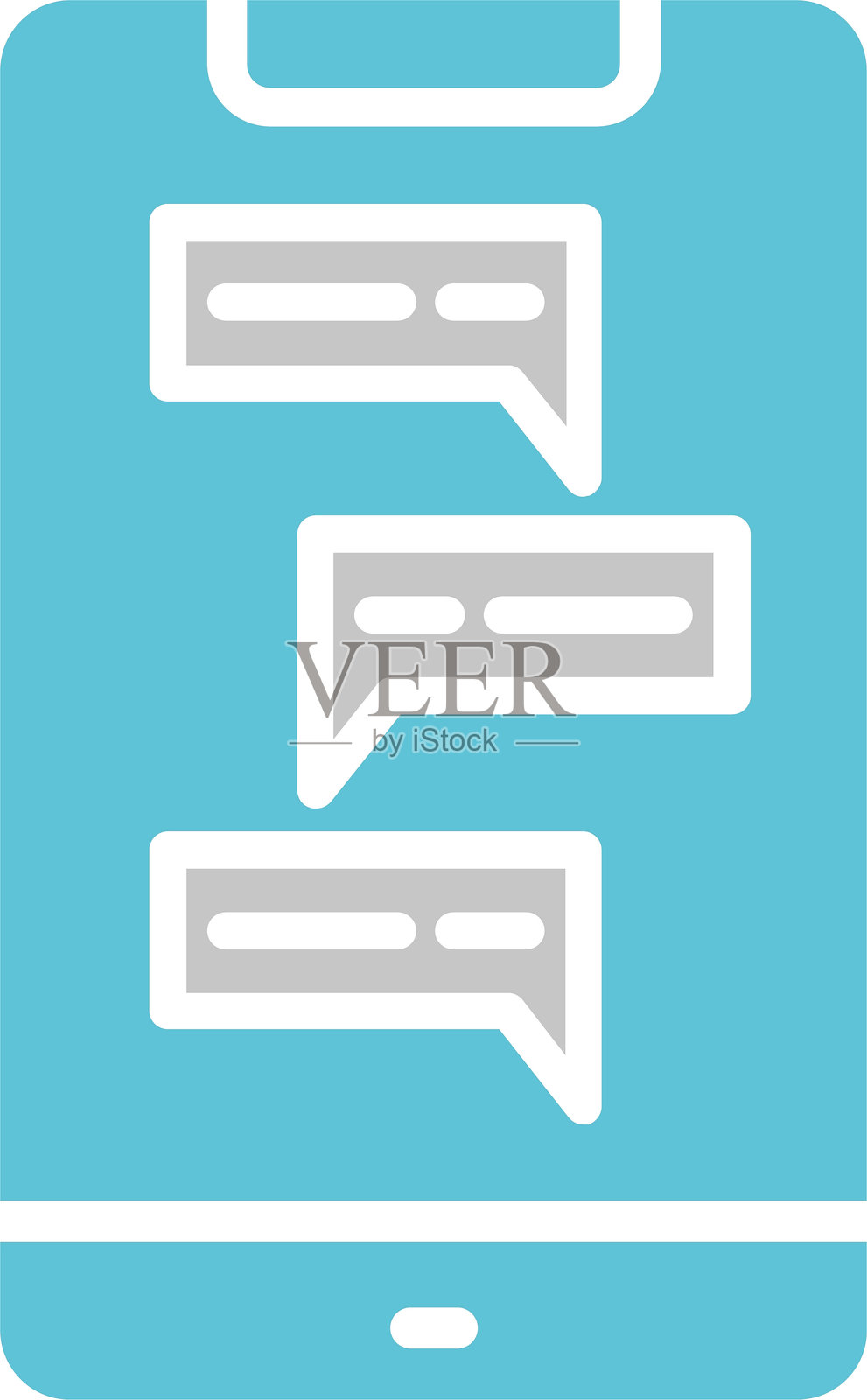 消息图标双色图标插画图片素材