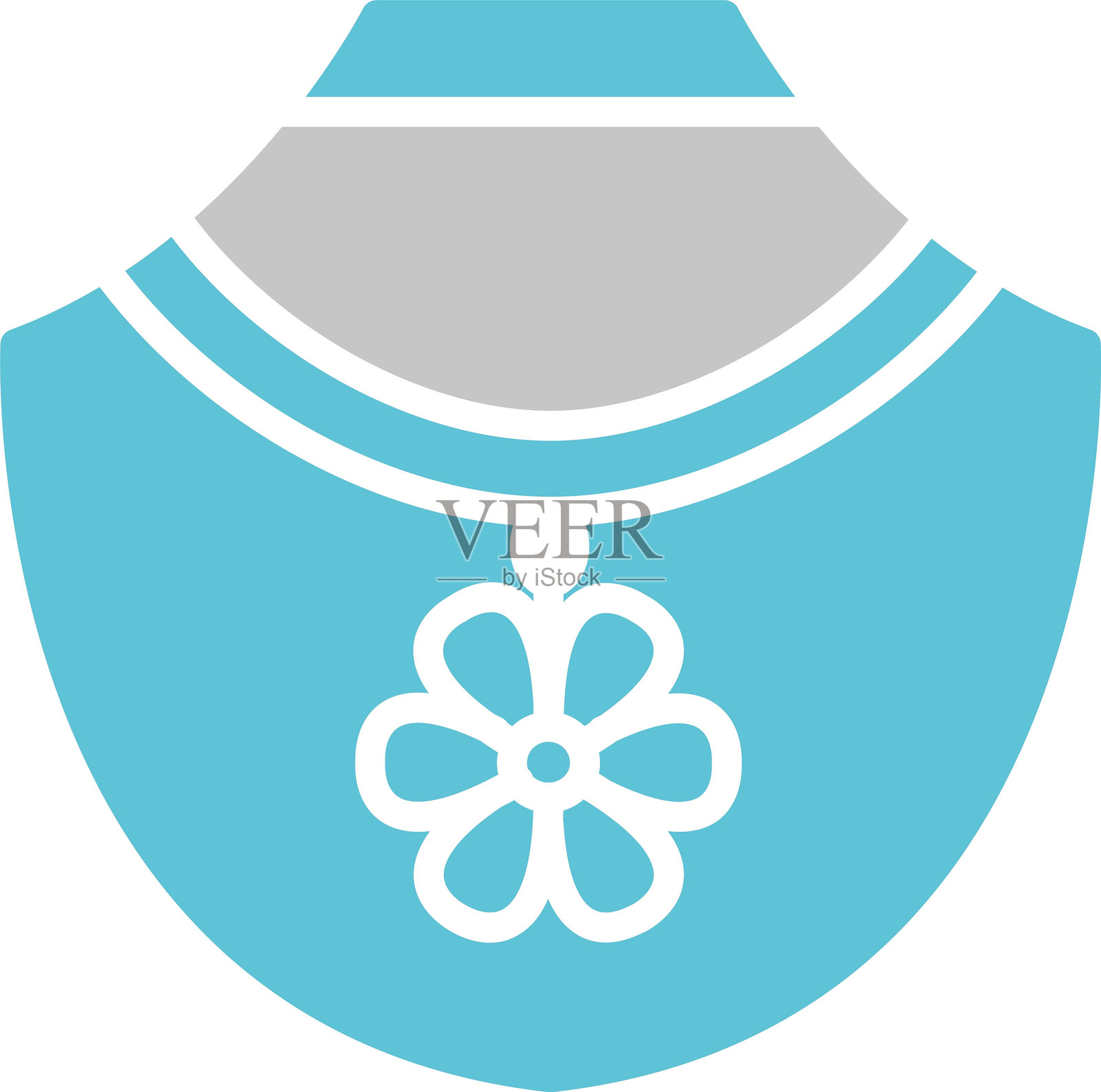 双色项链图标插画图片素材