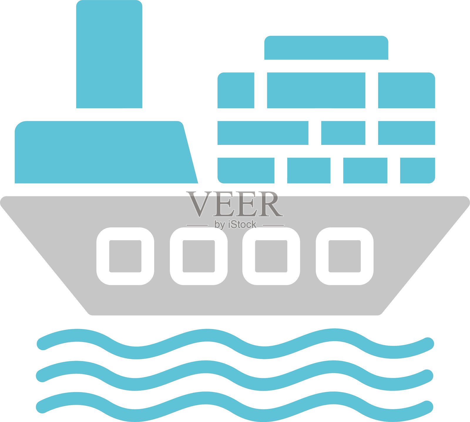 运输图标双色图标插画图片素材