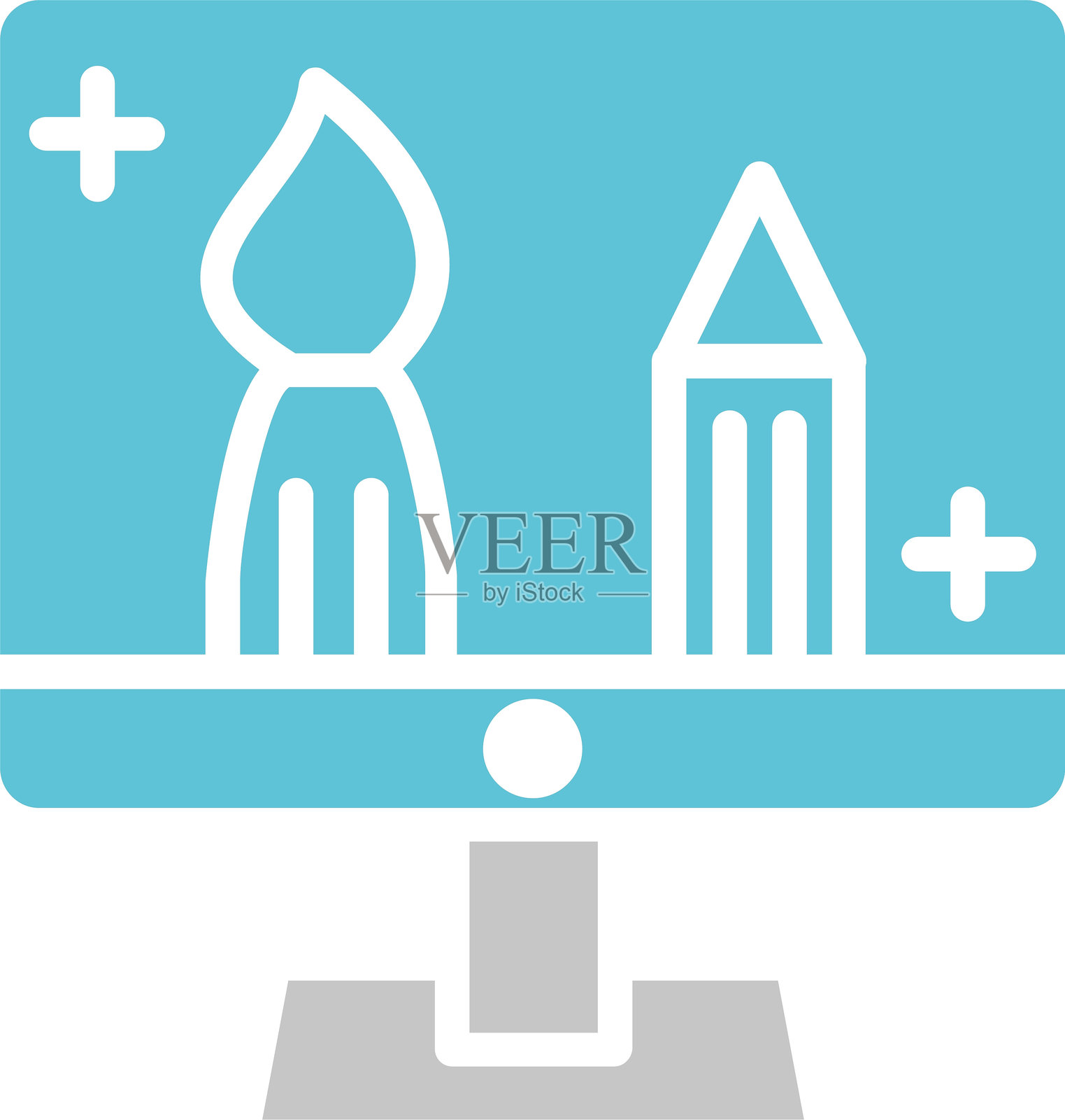 设计师图标双色图形插画图片素材