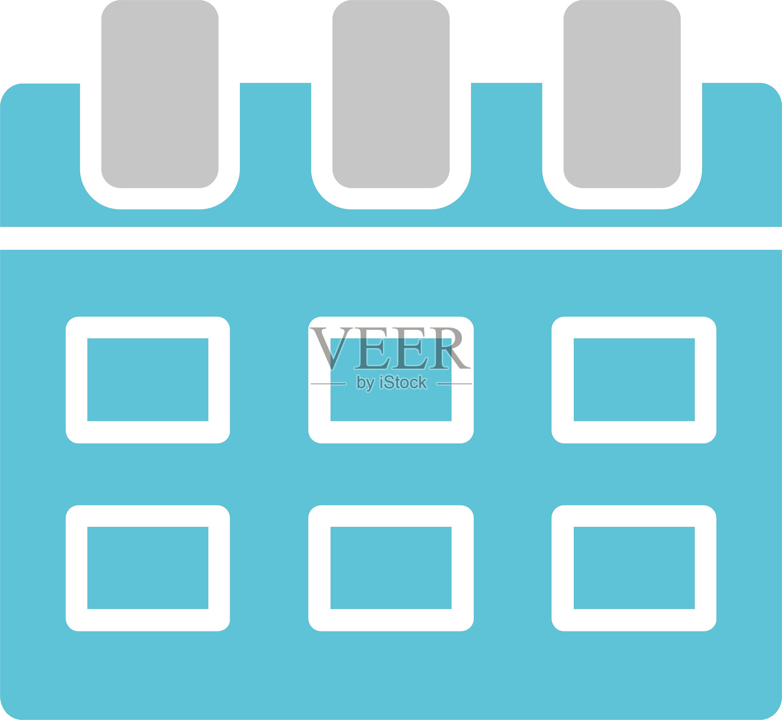 日历图标双色设计插画图片素材