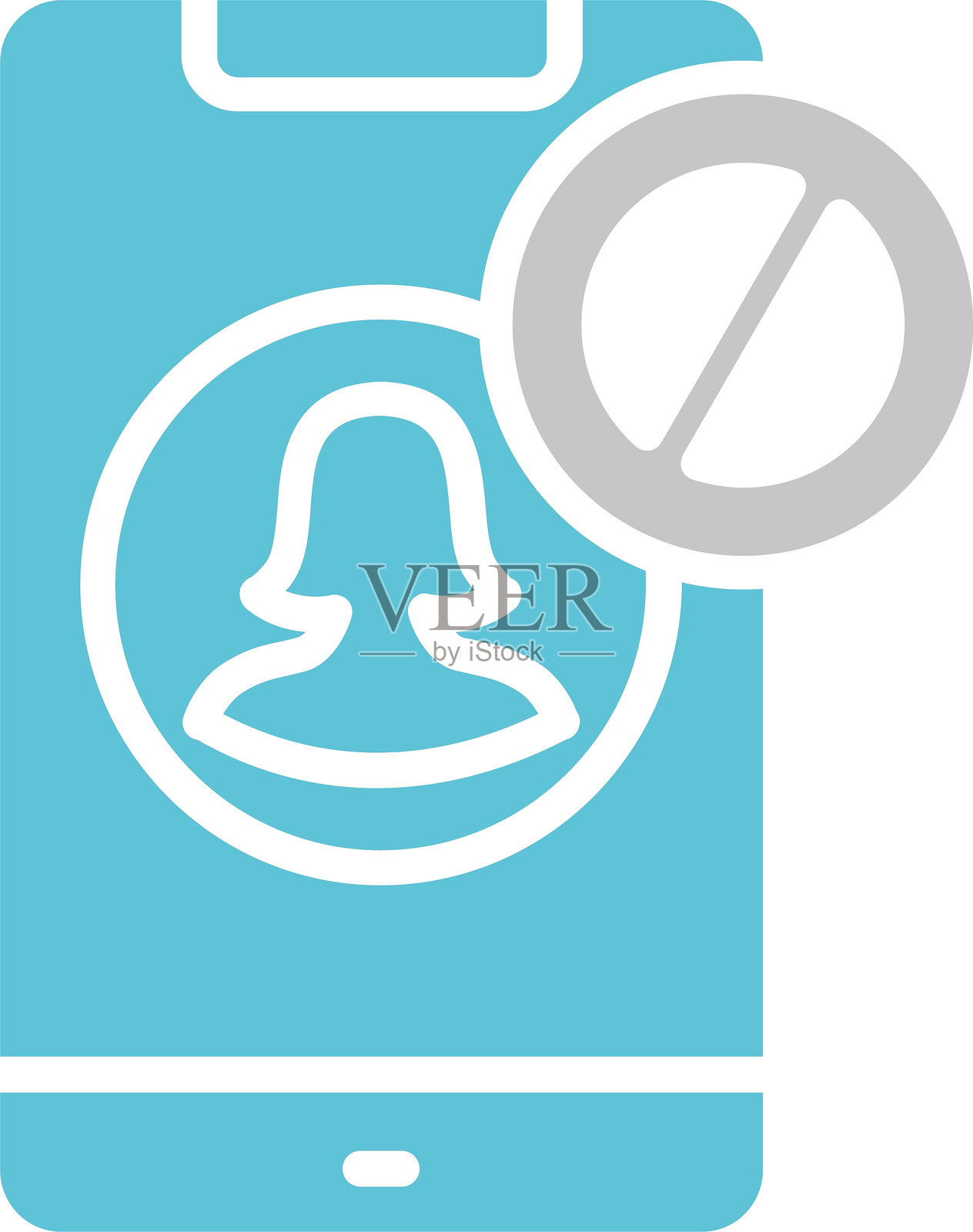 阻止图标双色图标插画图片素材