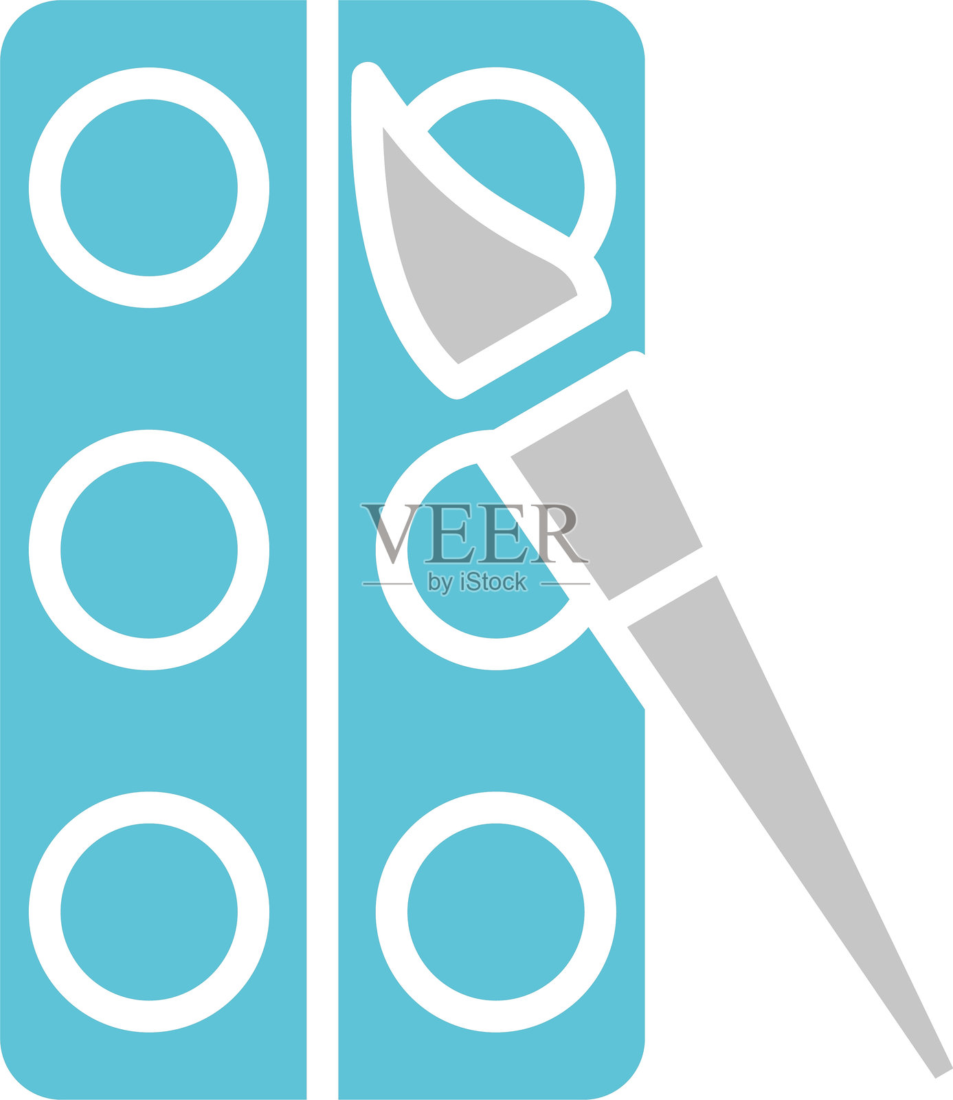 水彩图形双色图标插画图片素材