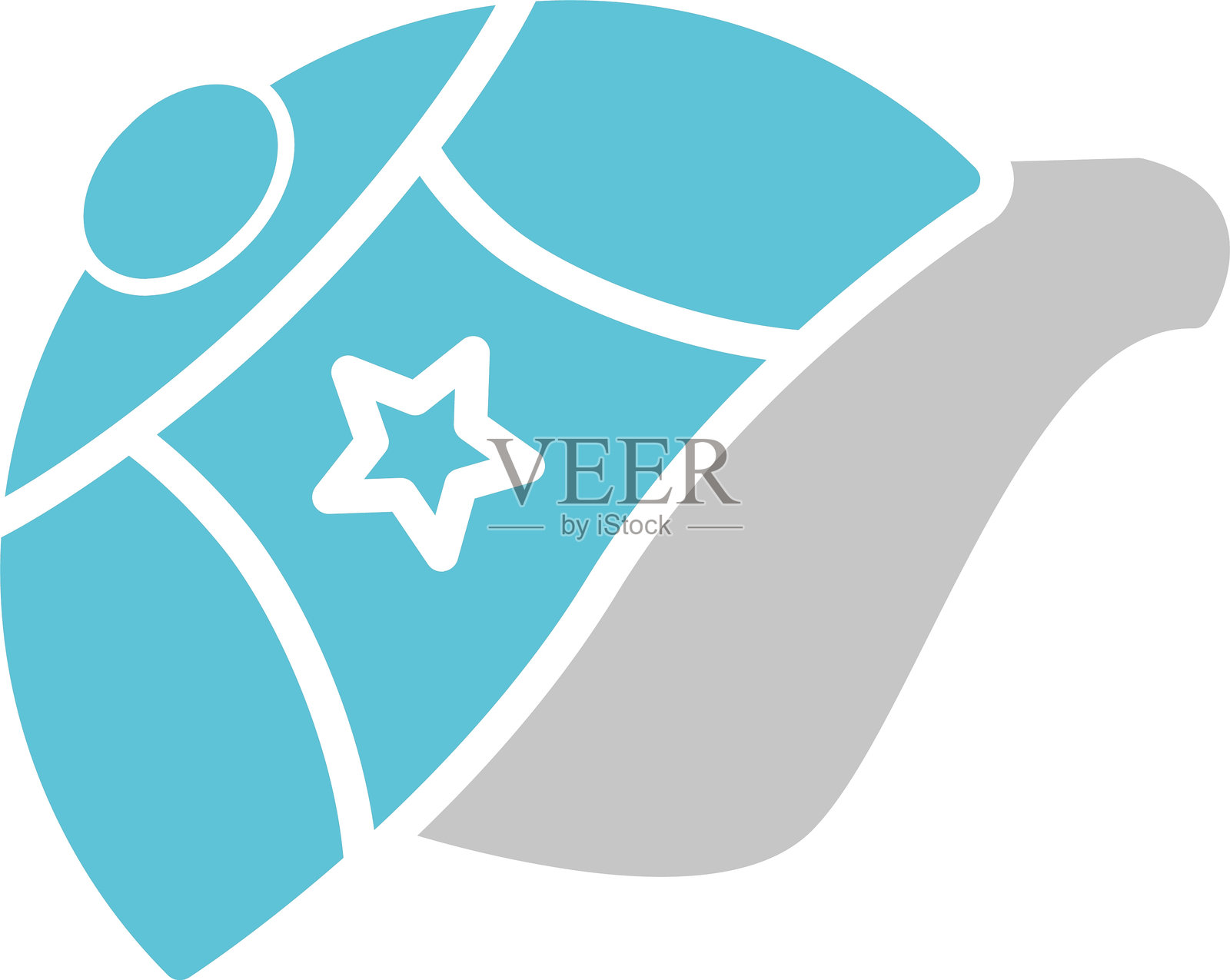 双色图标的帽子符号插画图片素材