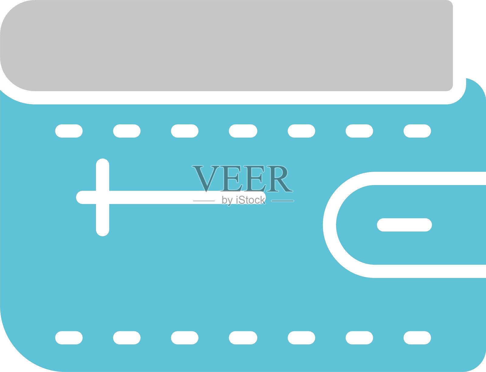 双色图标的钱包符号插画图片素材