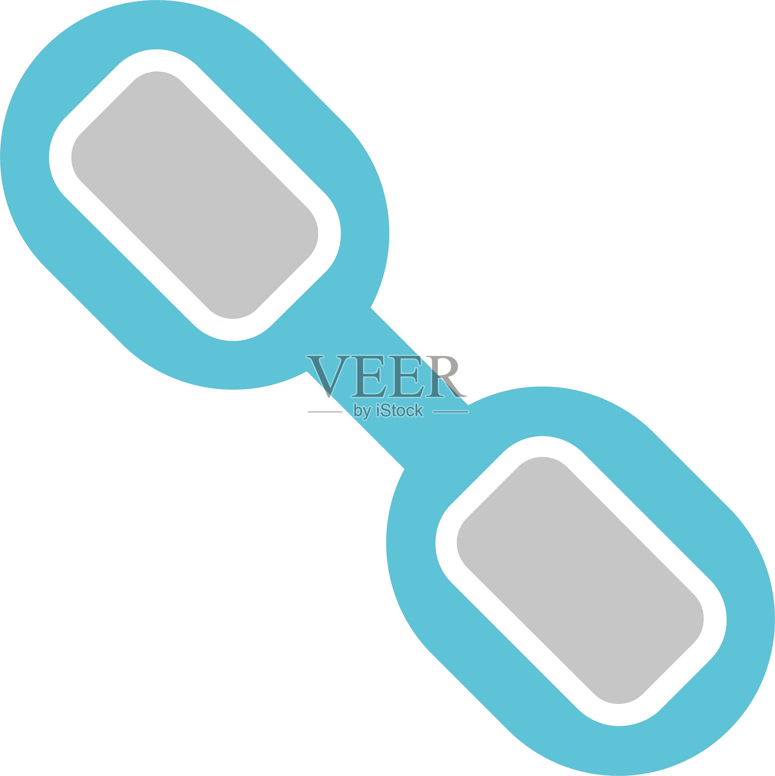 链条图形双色图标插画图片素材