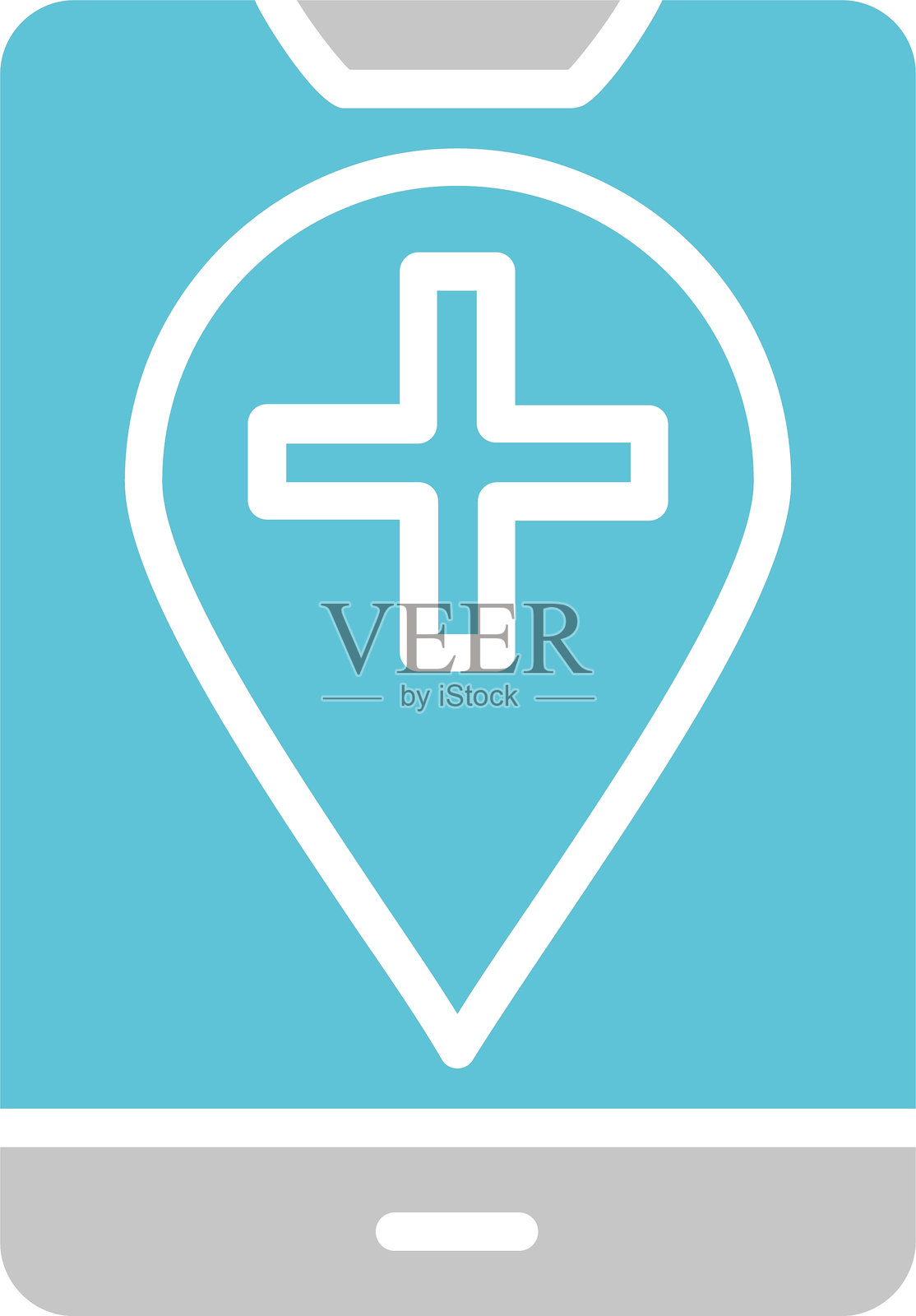 位置图标双色图标插画图片素材