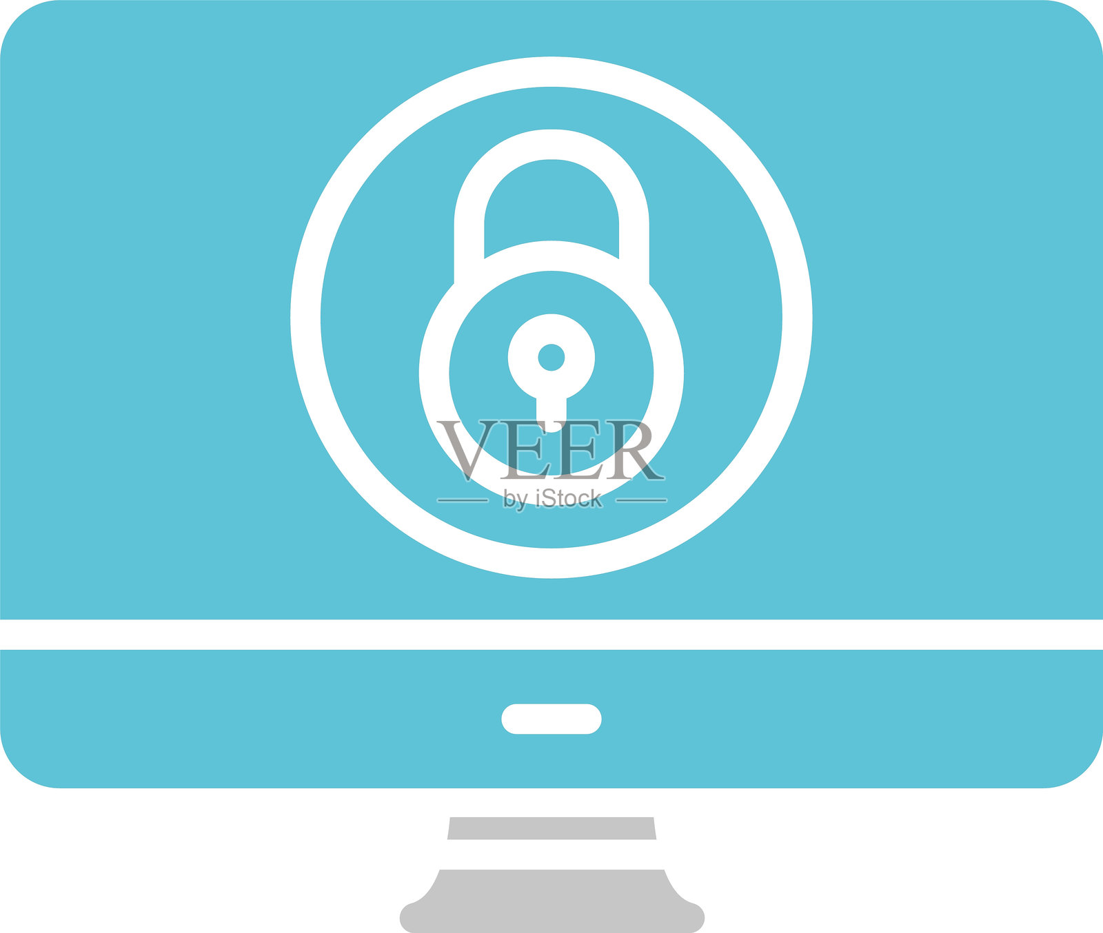 安全图标双色图形插画图片素材