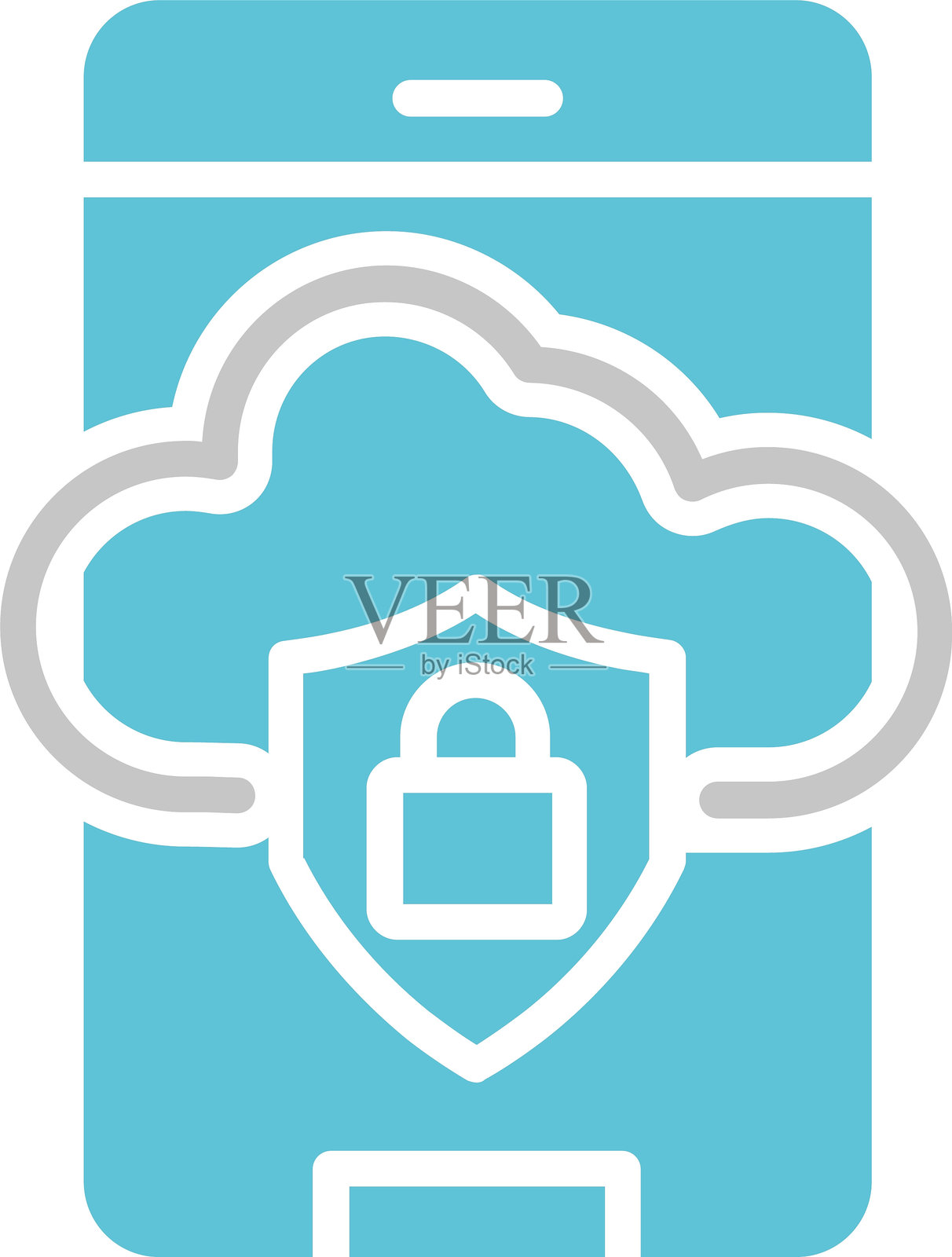 云图标双色设计插画图片素材