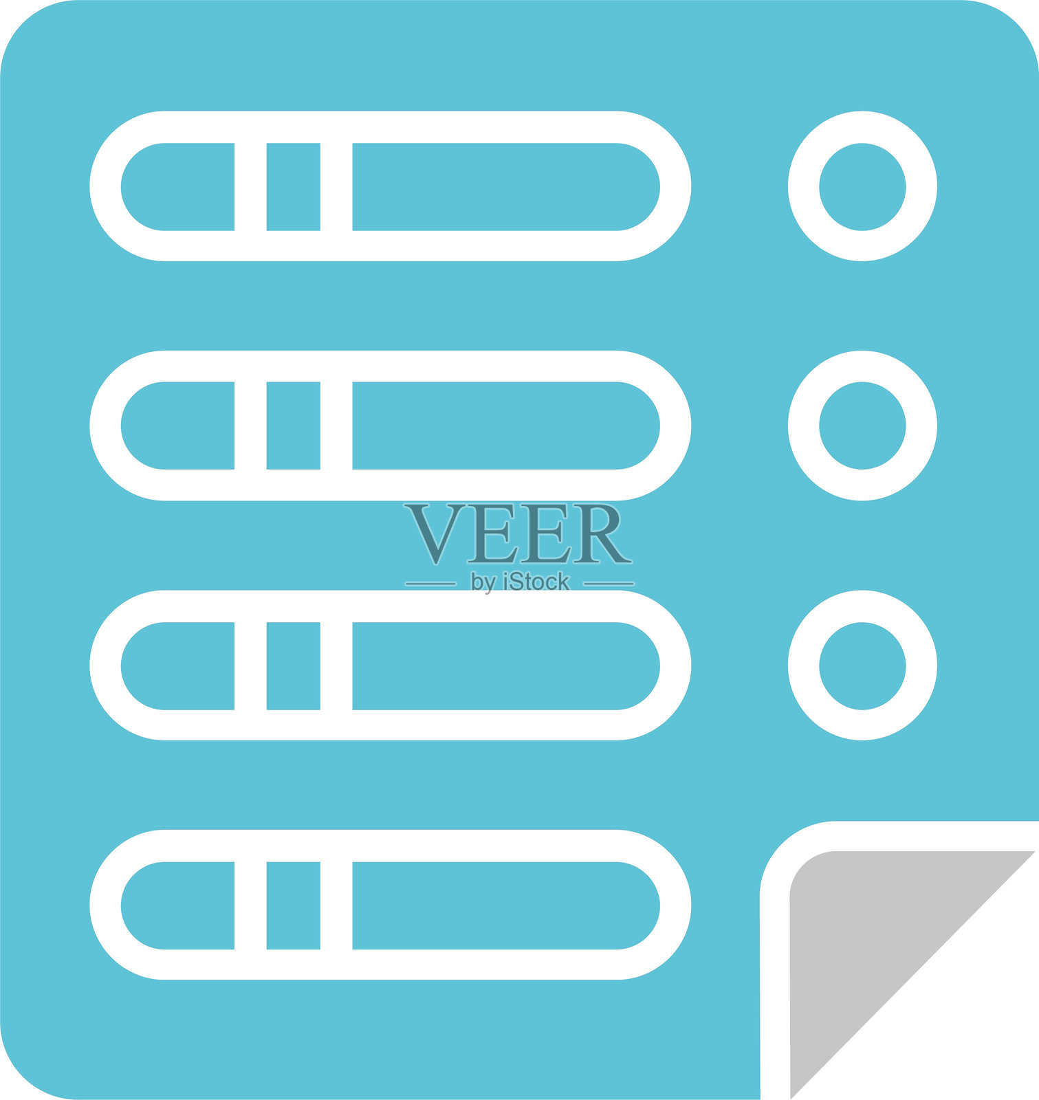 双色图标的检查清单符号插画图片素材