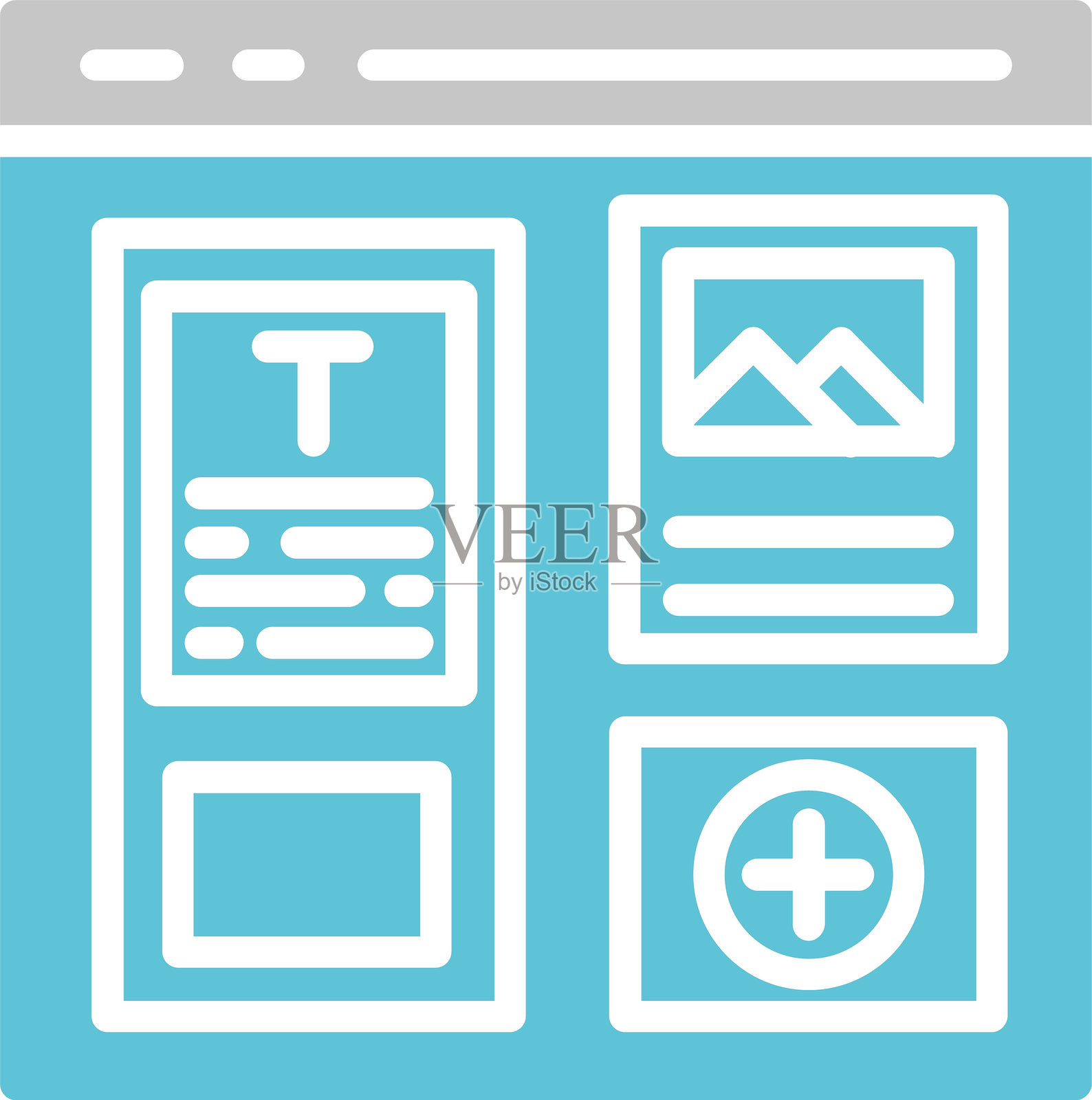 布局字形双色图标插画图片素材