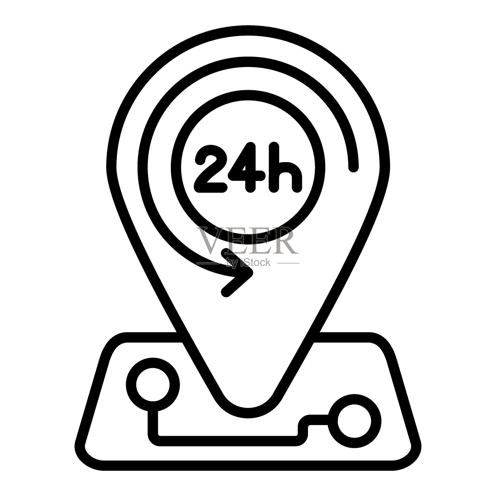 全天游览图标风格插画图片素材