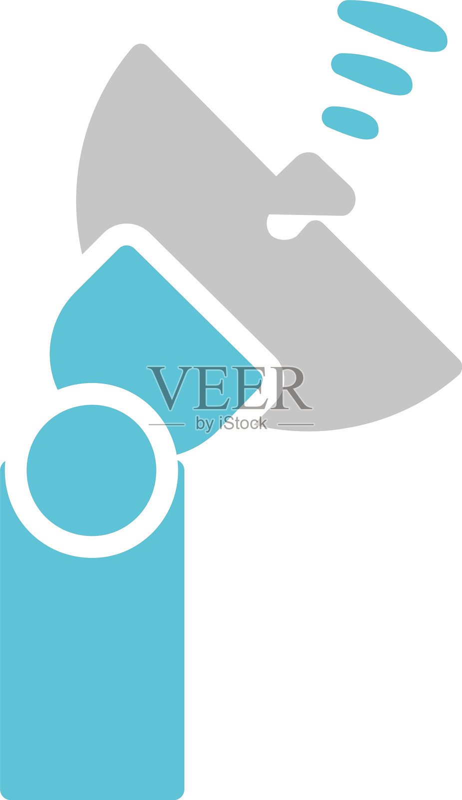 卫星天线图标双色图标插画图片素材