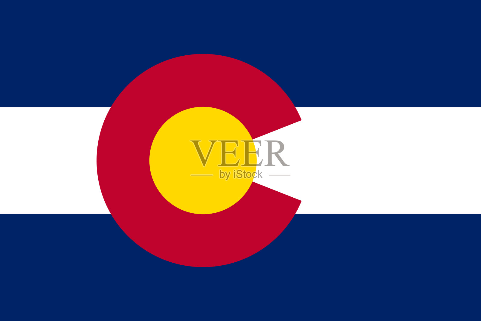 科罗拉多州州旗，矢量图插画图片素材