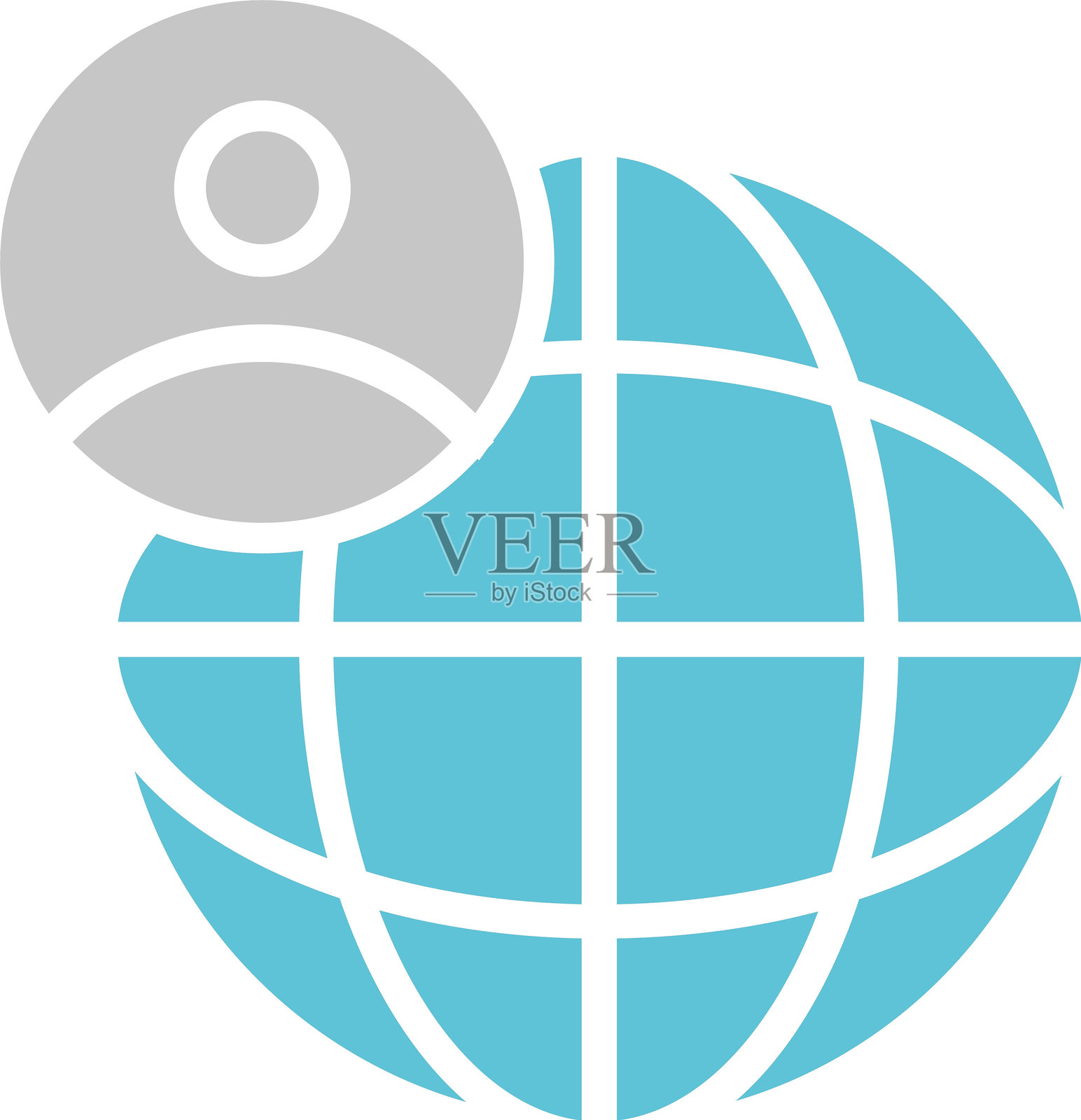 全球图标双色设计插画图片素材