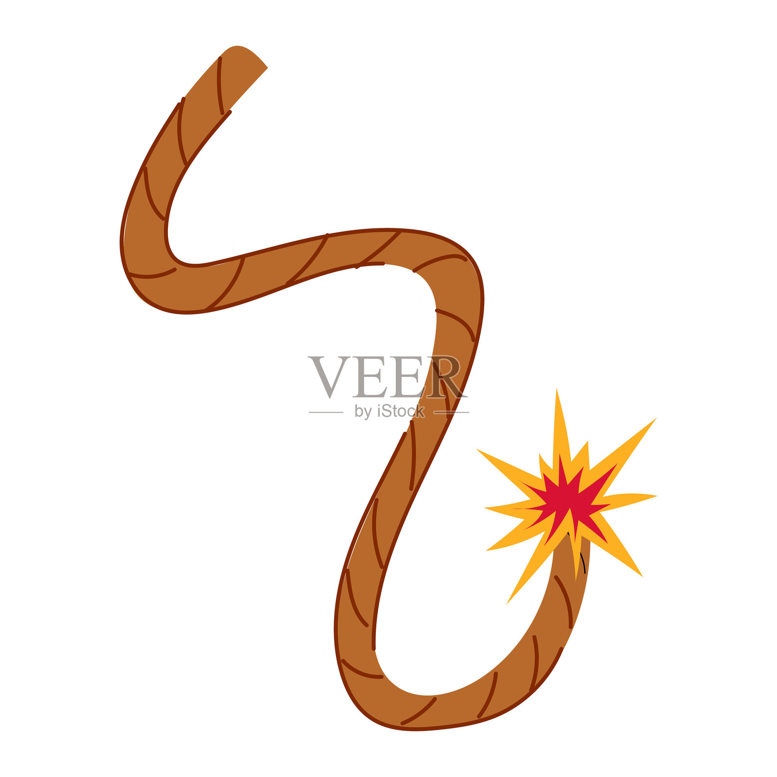 烟火炸药引信卡通矢量插图插画图片素材