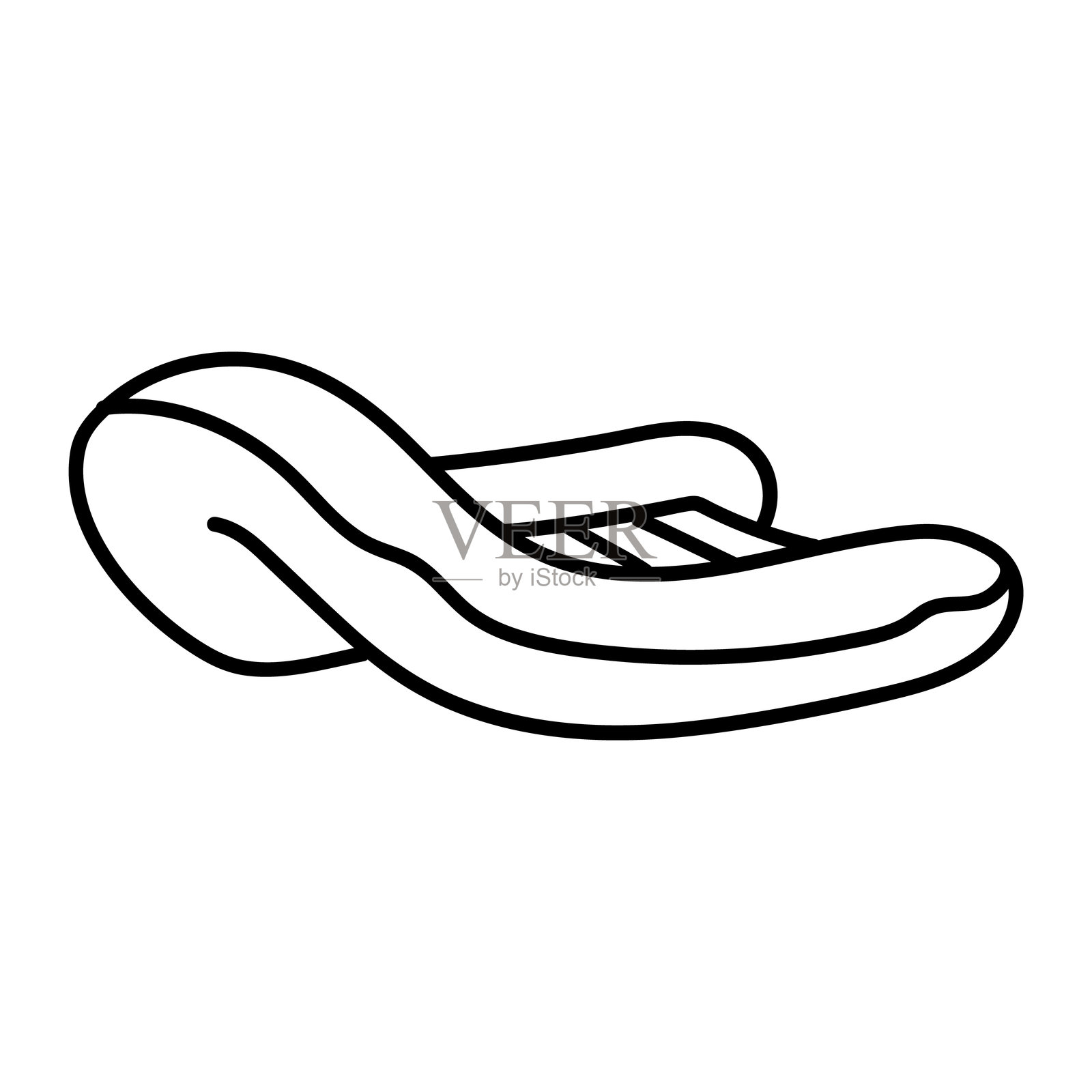 手绘橡皮艇图标矢量插图插画图片素材