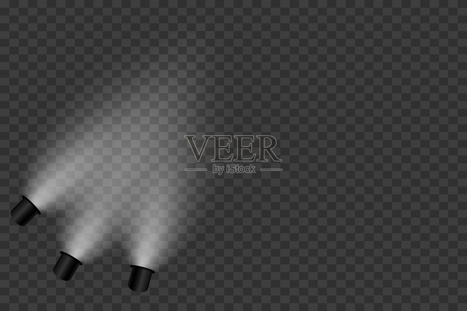 明亮的白光场景。聚光灯效果和讲台。插画图片素材