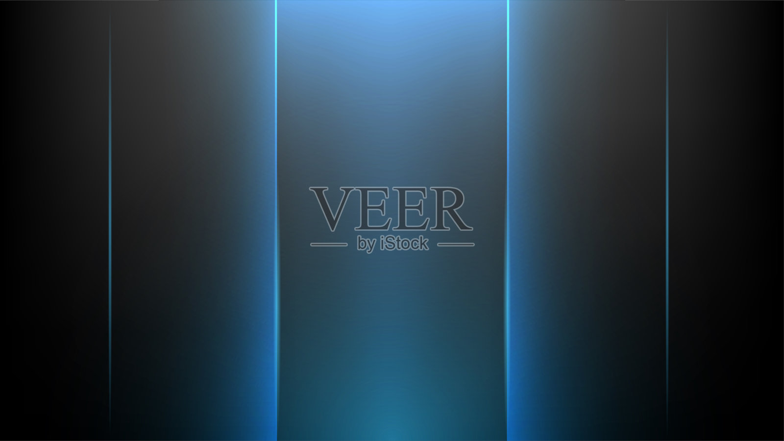 蓝色神秘光辉线条背景。插画图片素材