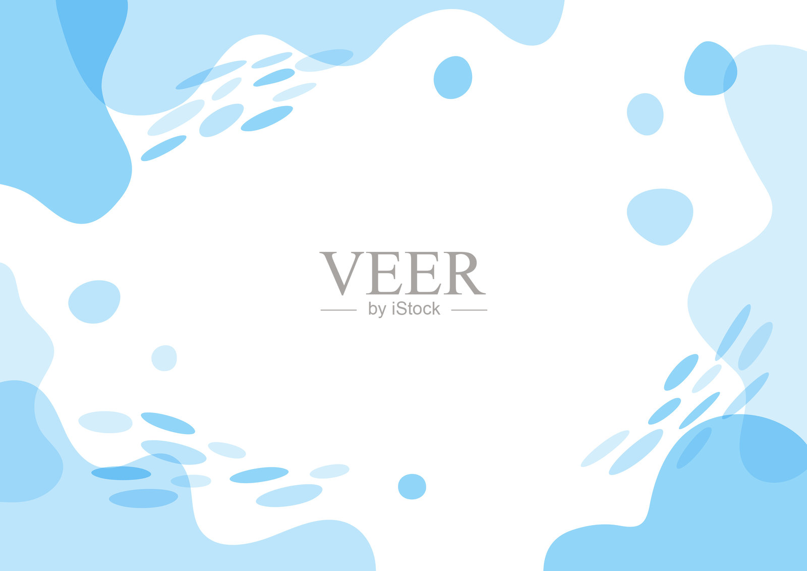 抽象背景的柔软流体形状，矢量插图插画图片素材