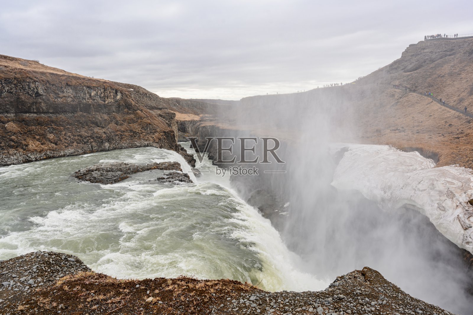 瓦特纳冰川国家公园的塞尔福斯瀑布，冰岛东北部照片摄影图片