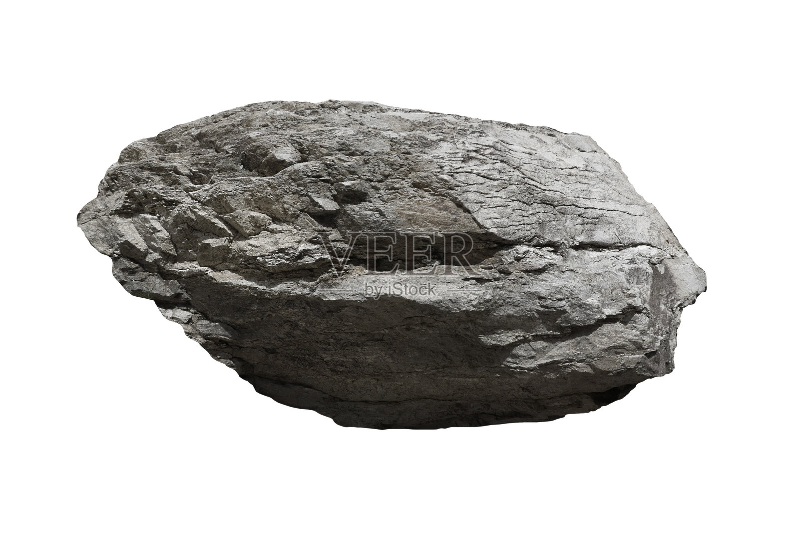孤立在白色背景上的岩石。照片摄影图片