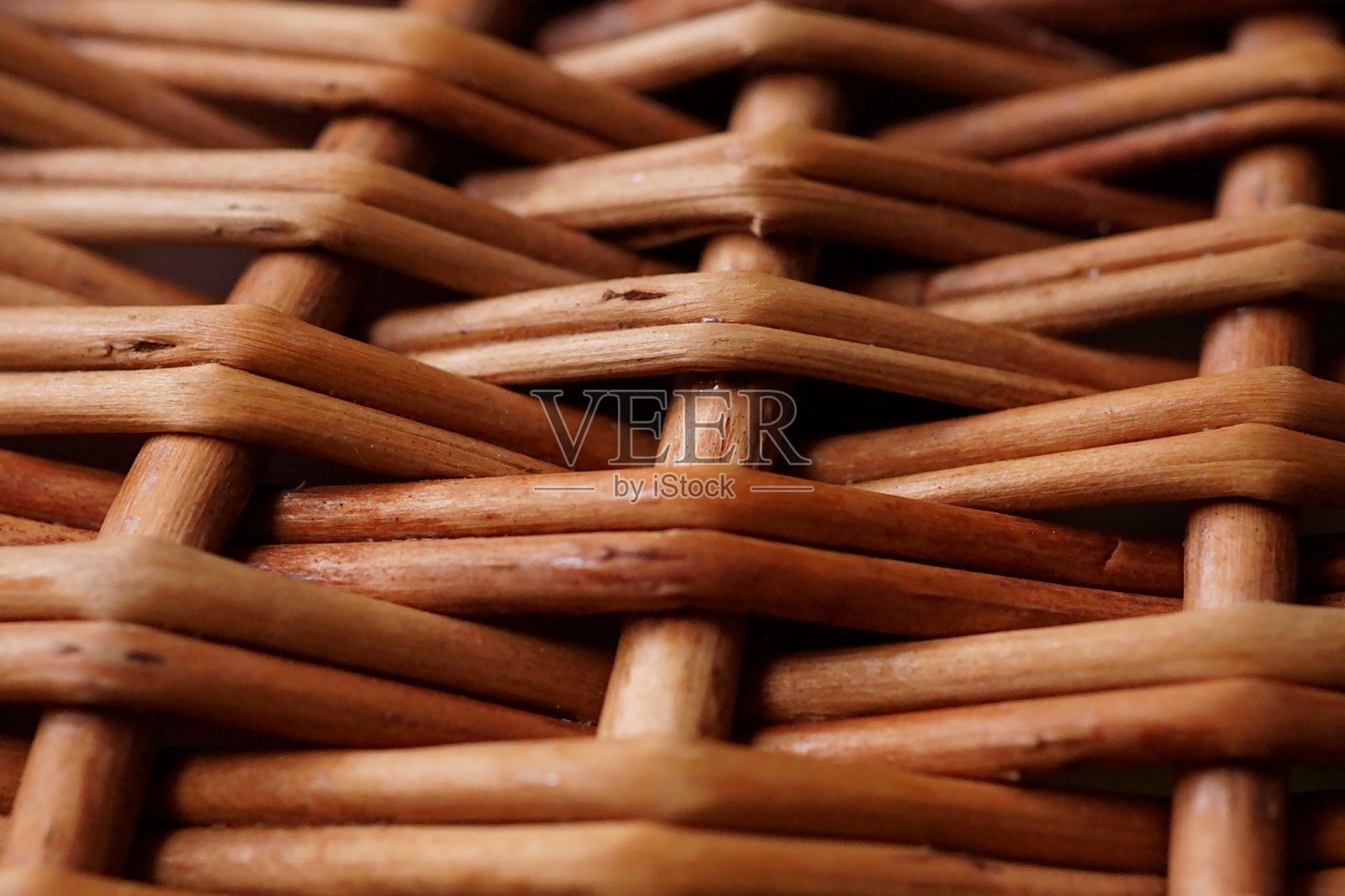 编织篮子的纹理和图案；特写摄影照片摄影图片