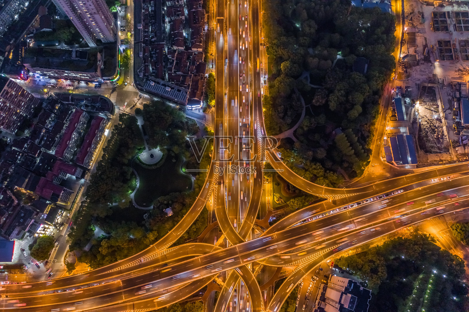 上海静安寺商圈南北及延安高架照片摄影图片