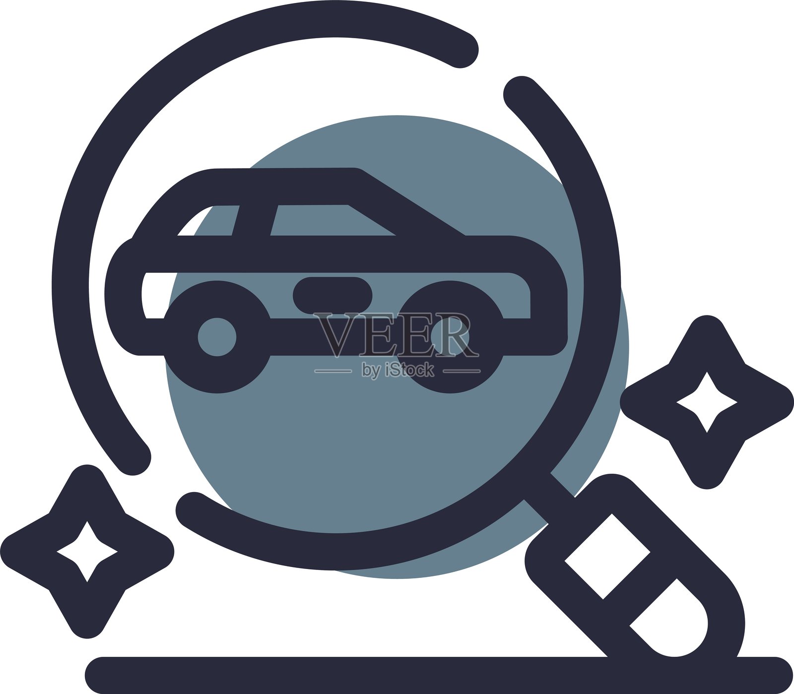 汽车查找图标插画图片素材