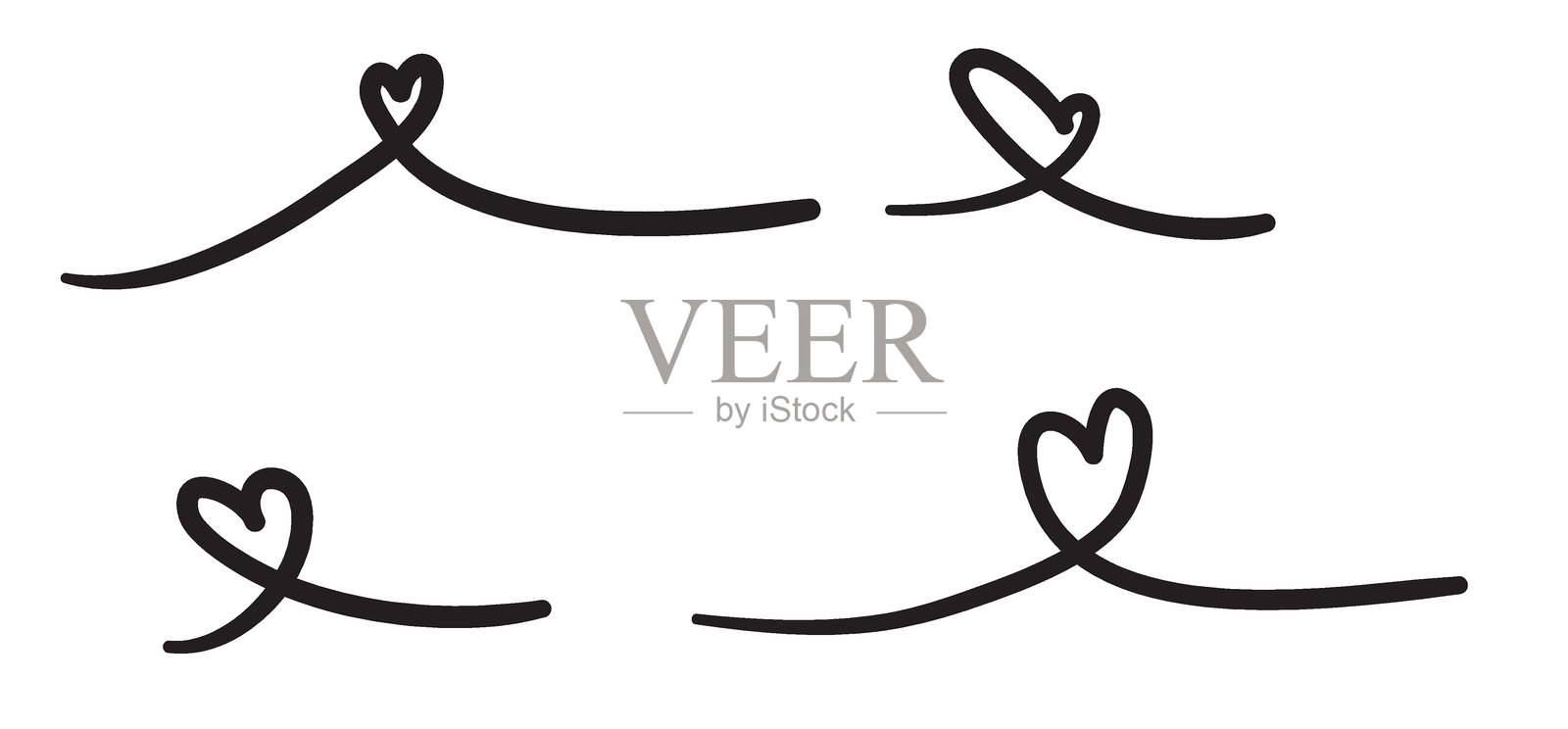 心形图案插画图片素材