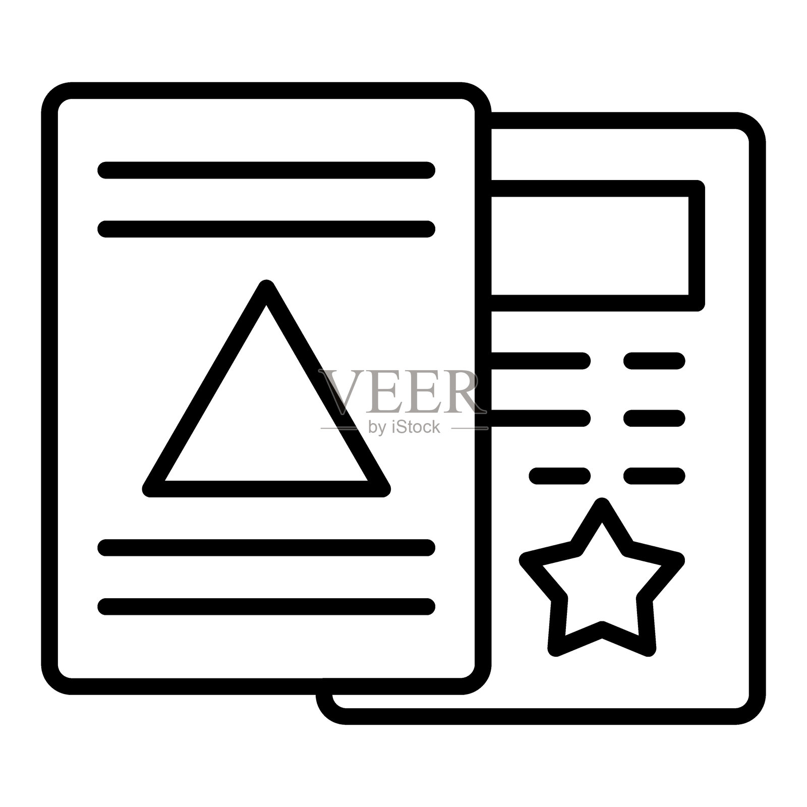 图标风格的遮罩插画图片素材