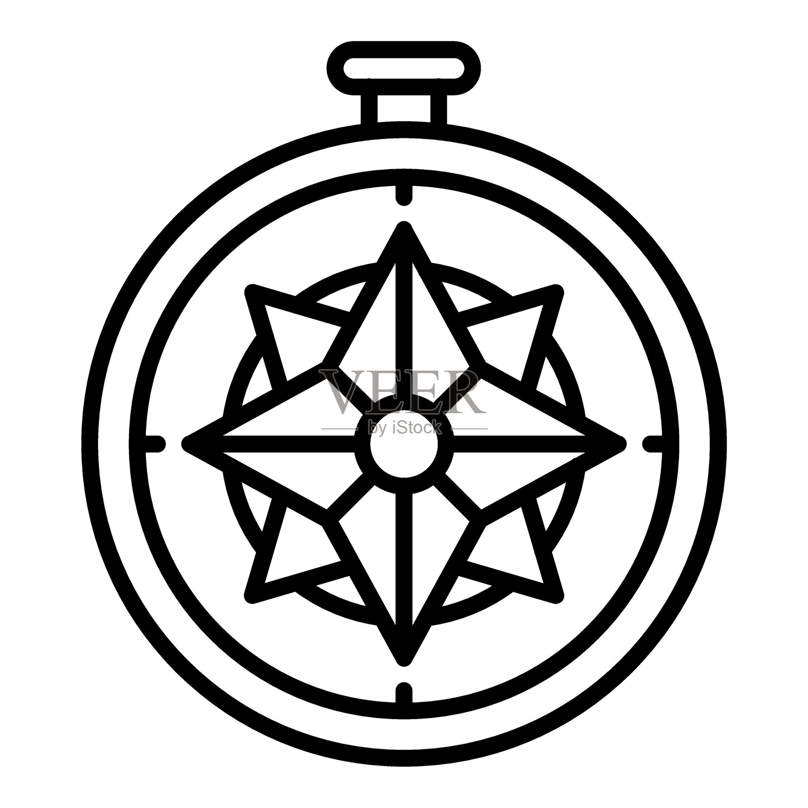 指南针图标风格插画图片素材