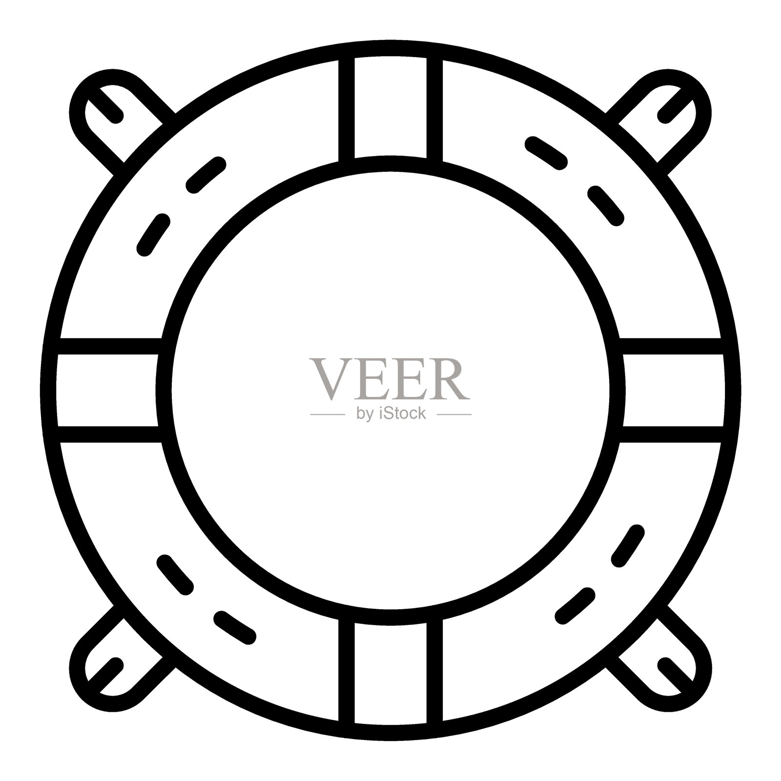 救生圈图标风格插画图片素材