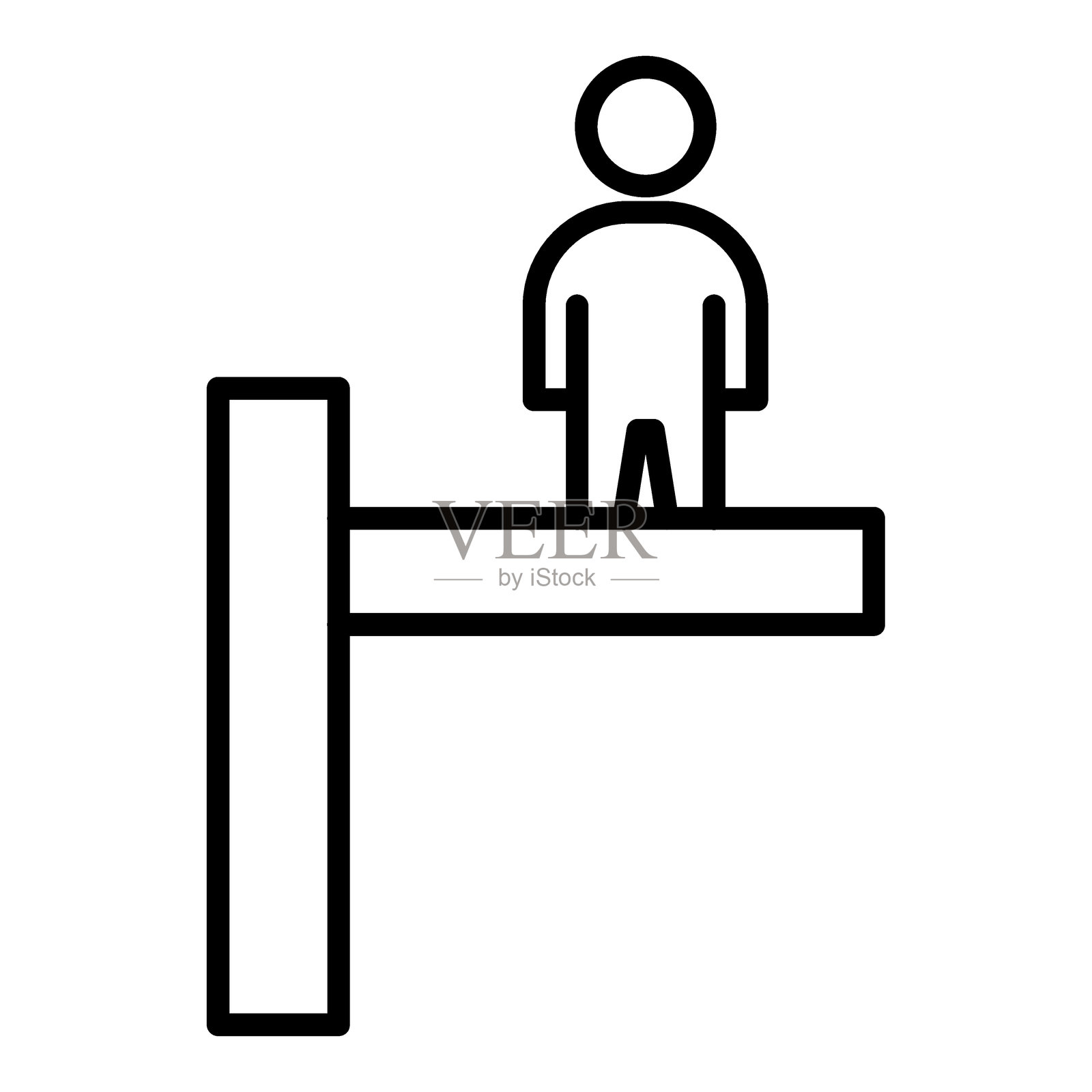 恐高症图标风格插画图片素材