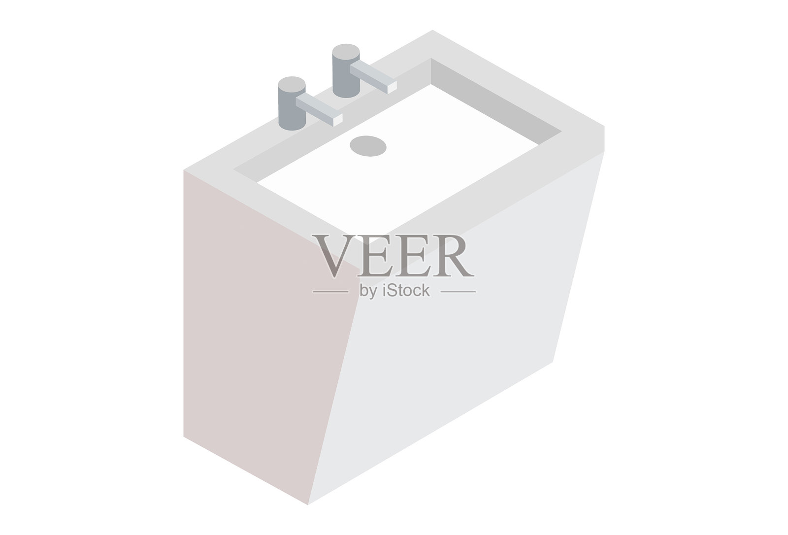 等轴测水槽插画图片素材