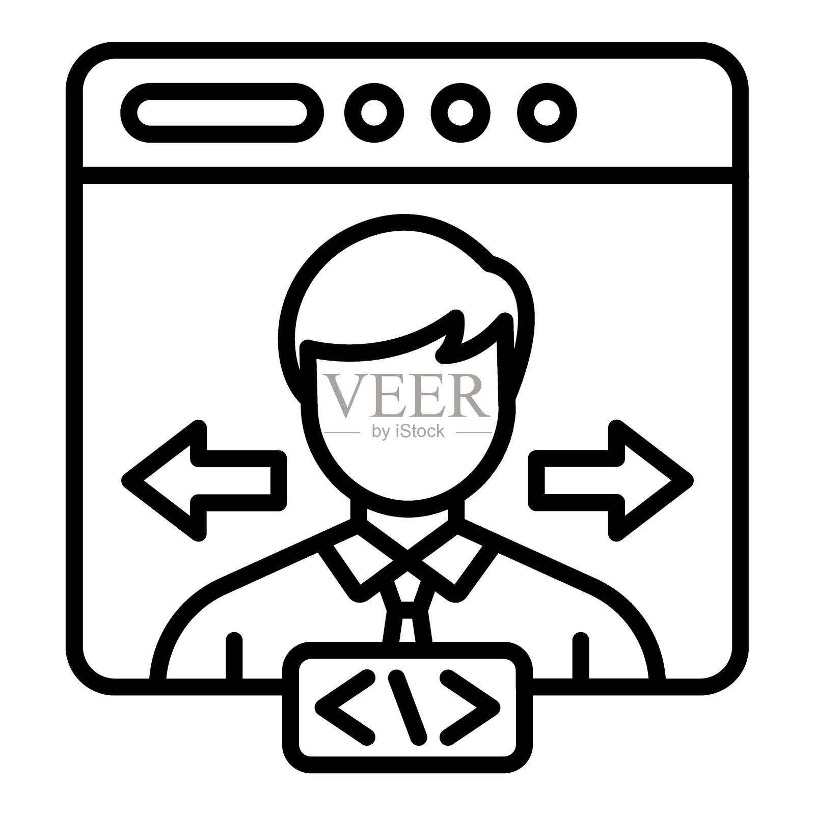 终端用户图标风格插画图片素材