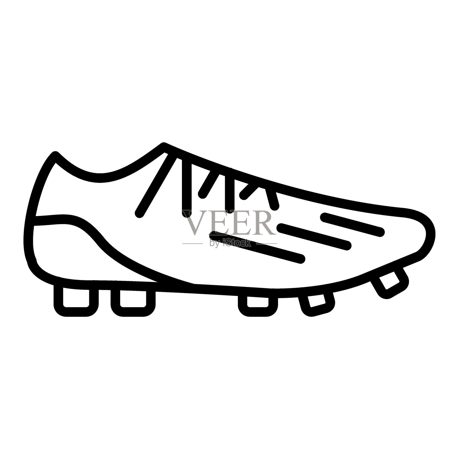 足球鞋图标风格插画图片素材