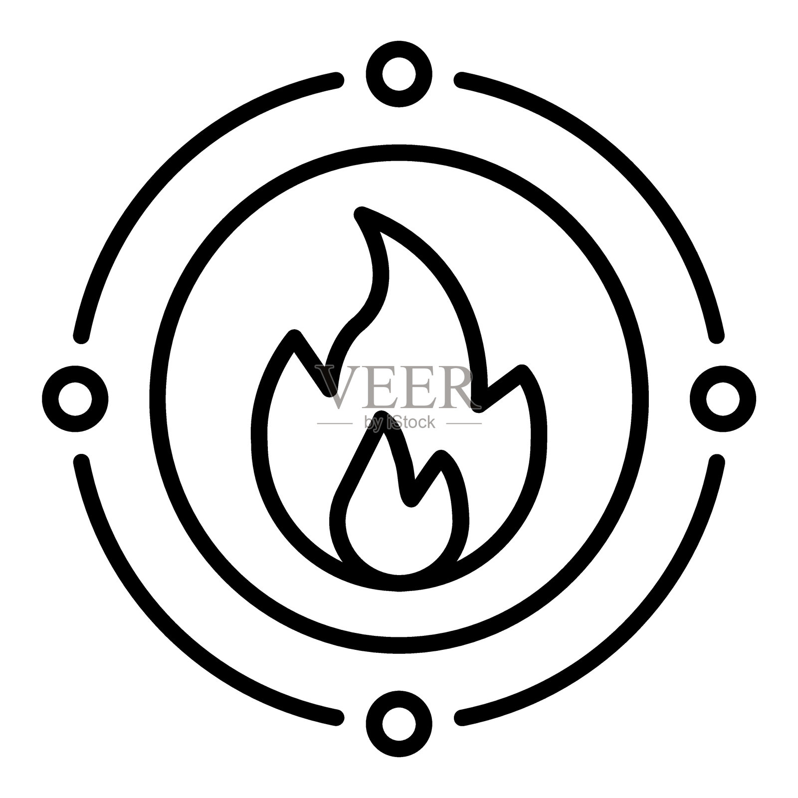 火焰图标风格插画图片素材