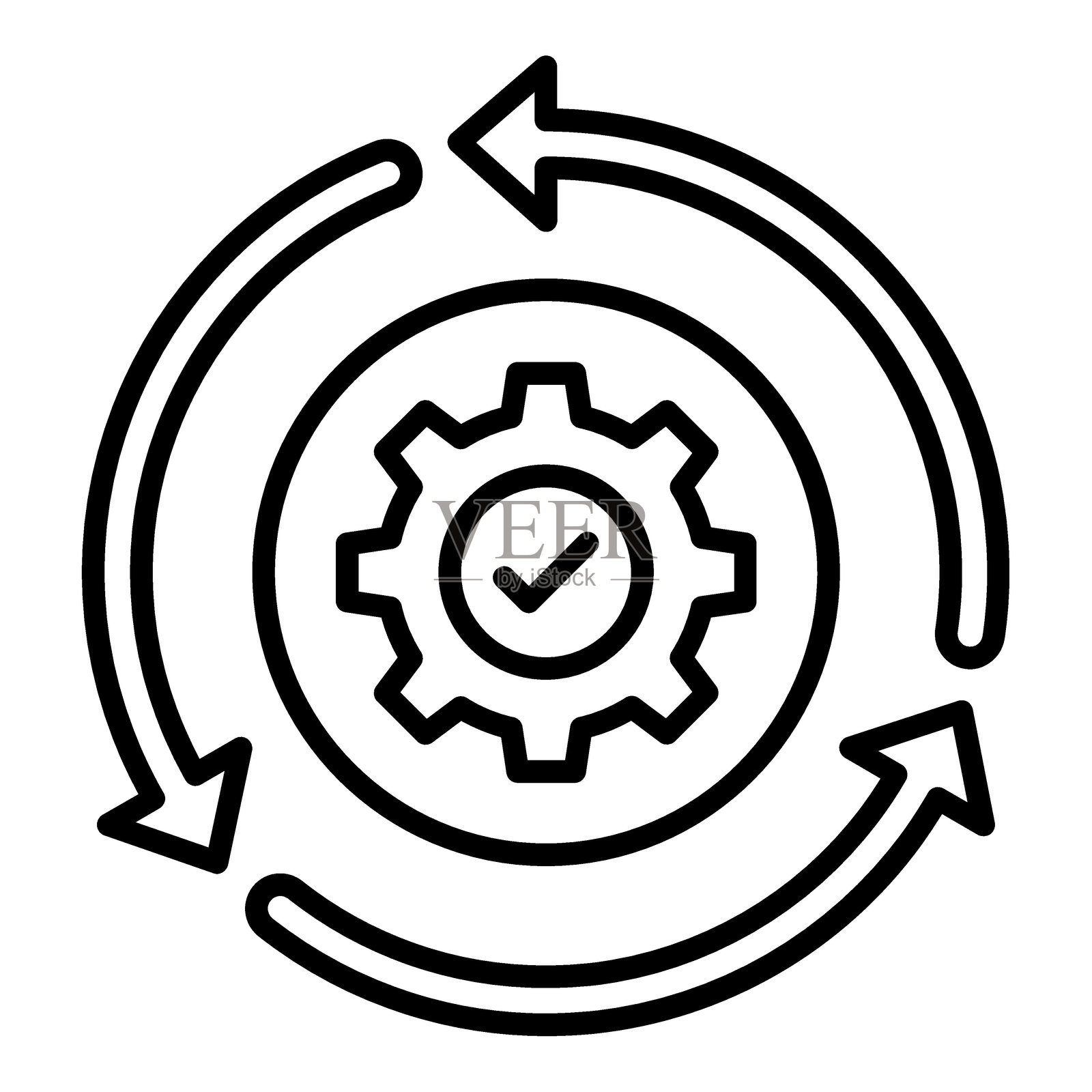 自动化图标风格插画图片素材