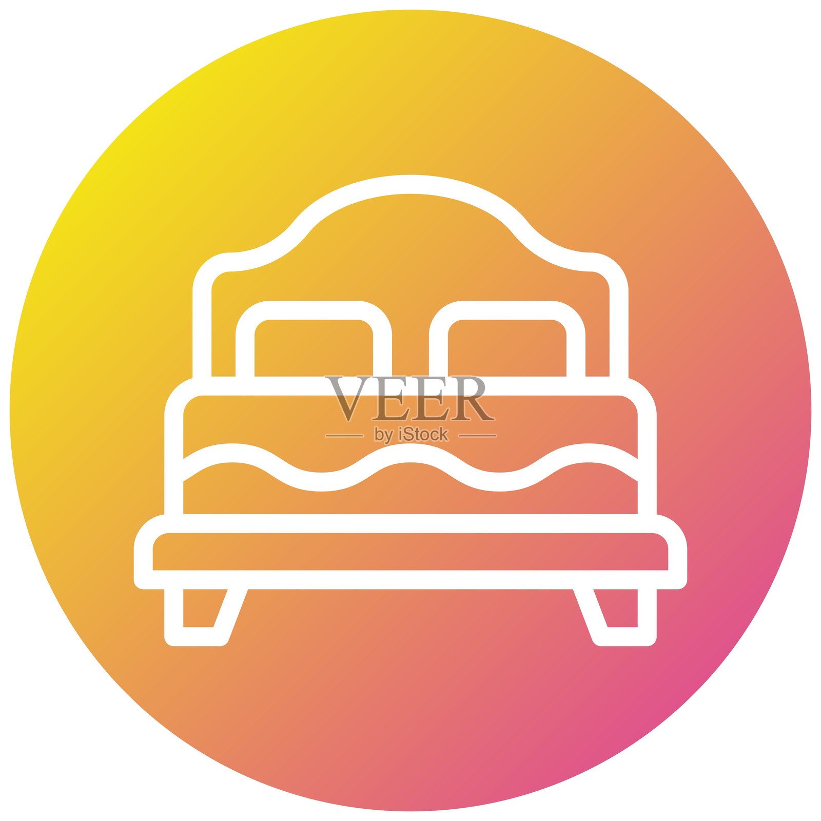 床的矢量图标设计插图插画图片素材