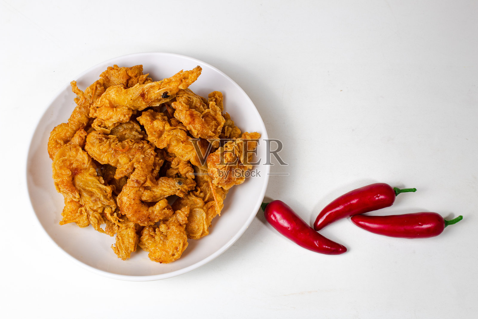 脆皮虾粉照片摄影图片