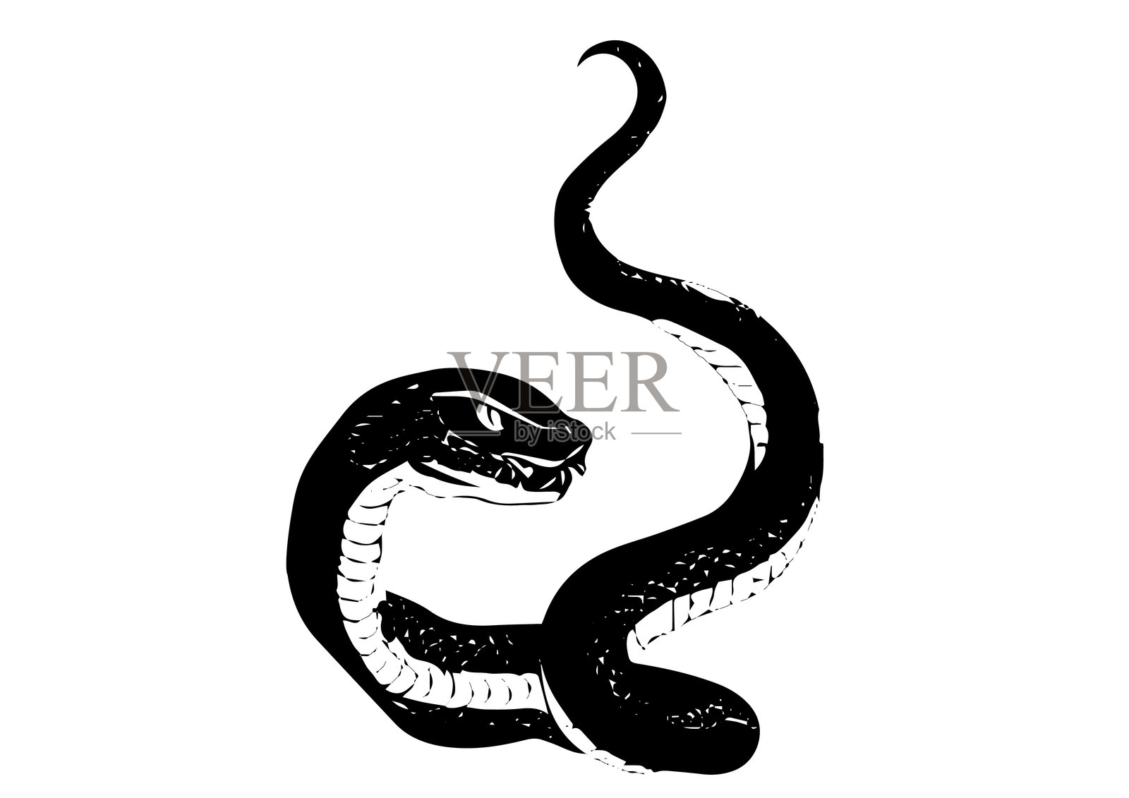 2025年蛇年新年贺卡素材水墨画风格插画图片素材