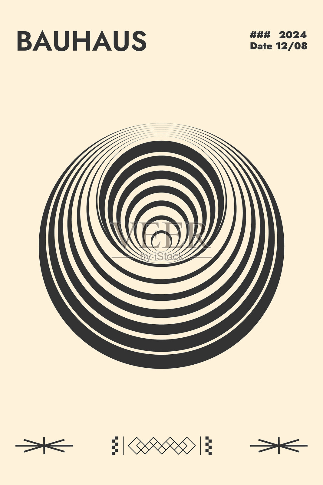 极简抽象海报。瑞士设计构图与几何形状。粗犷主义矢量设计模板。插画图片素材