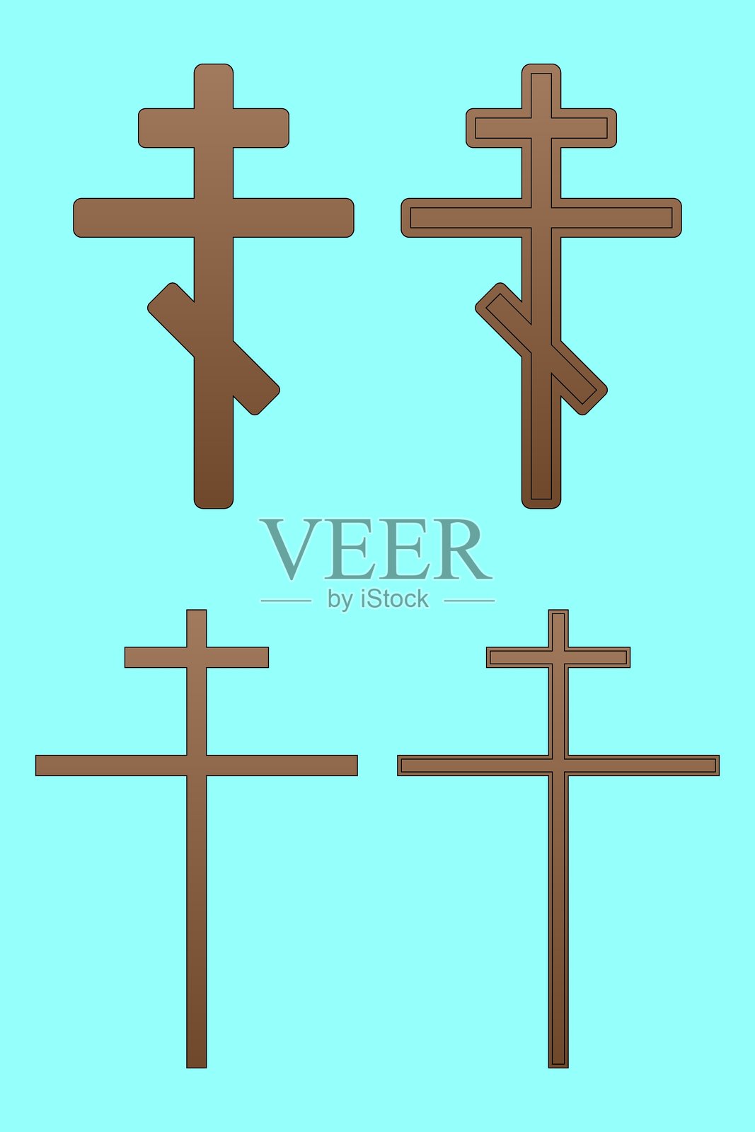 万圣节十字架插图集插画图片素材